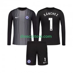 Chelsea Robert Sanchez 1 Brankářské Domácí Dres 2025-2026 Dlouhý rukáv Děti Fotbalové Dresy