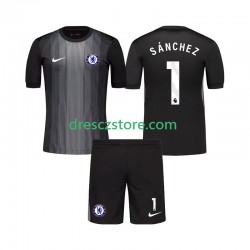 Chelsea Robert Sanchez 1 Brankářské Domácí Dres 2025-2026 Krátký rukáv Děti Fotbalové Dresy