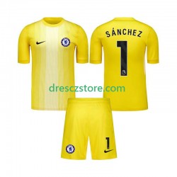 Chelsea Robert Sanchez 1 Brankářské Alternativní Dres 2025-2026 Krátký rukáv Děti Fotbalové Dresy