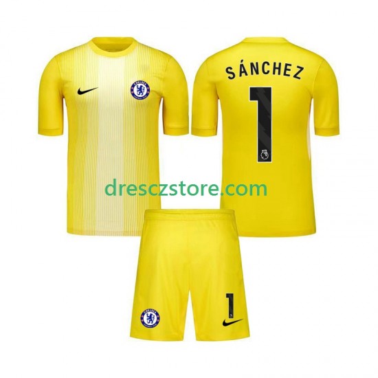 Chelsea Robert Sanchez 1 Brankářské Alternativní Dres 2025-2026 Krátký rukáv Děti Fotbalové Dresy