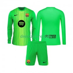 FC Barcelona Brankářské Domácí Dres 2025-2026 Dlouhý rukáv Děti Fotbalové Dresy