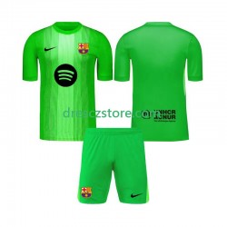 FC Barcelona Brankářské Domácí Dres 2025-2026 Krátký rukáv Děti Fotbalové Dresy