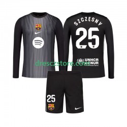 FC Barcelona Szczesny 25 Brankářské Alternativní Dres 2025-2026 Dlouhý rukáv Děti Fotbalové Dresy