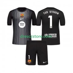 FC Barcelona Ter Stegen 1 Brankářské Alternativní Dres 2025-2026 Krátký rukáv Děti Fotbalové Dresy