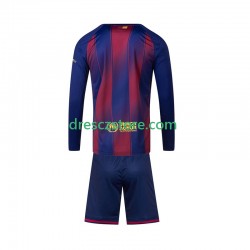 FC Barcelona Domácí Dres 2025-2026 Dlouhý rukáv Děti Fotbalové Dresy