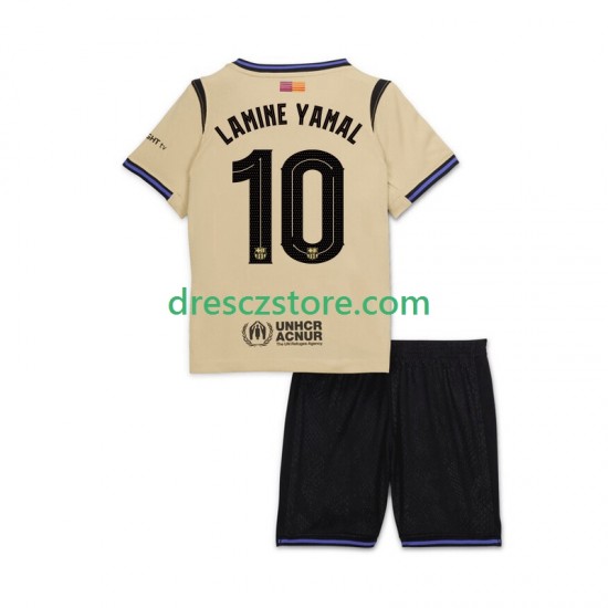 FC Barcelona Lamine Yamal 10 UCL Venkovní Dres 2025-2026 Krátký rukáv Děti Fotbalové Dresy