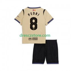FC Barcelona Pedri 8 UCL Venkovní Dres 2025-2026 Krátký rukáv Děti Fotbalové Dresy