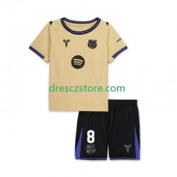 FC Barcelona Pedri 8 UCL Venkovní Dres 2025-2026 Krátký rukáv Děti Fotbalové Dresy