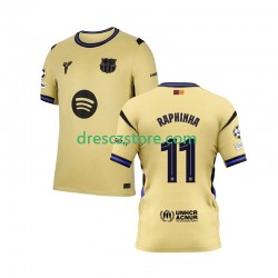 FC Barcelona Raphinha 11 Champions League Venkovní Dres 2025-2026 Krátký rukáv Muže Fotbalové Dresy