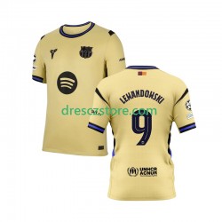 FC Barcelona Robert Lewandowski 9 Champions League Venkovní Dres 2025-2026 Krátký rukáv Muže Fotbalové Dresy