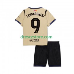 FC Barcelona Robert Lewandowski 9 UCL Venkovní Dres 2025-2026 Krátký rukáv Děti Fotbalové Dresy
