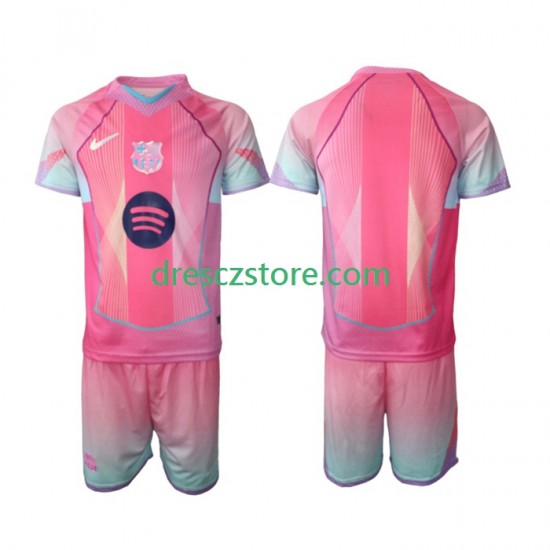 FC Barcelona Special Domácí Dres 2025-2026 Krátký rukáv Děti Fotbalové Dresy