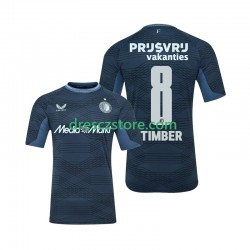 Feyenoord Rotterdam Quinten Timber 8 Venkovní Dres 2025-2026 Krátký rukáv Muže Fotbalové Dresy