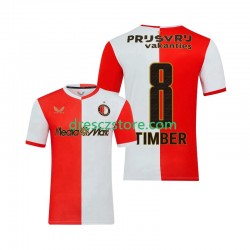 Feyenoord Rotterdam Quinten Timber 8 Domácí Dres 2025-2026 Krátký rukáv Muže Fotbalové Dresy