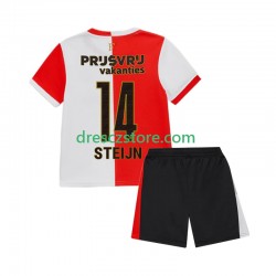 Feyenoord Rotterdam Sem Steijn 14 Domácí Dres 2025-2026 Krátký rukáv Děti Fotbalové Dresy