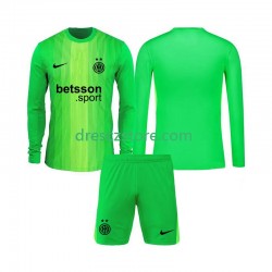 Inter Milán Brankářské Alternativní Dres 2025-2026 Dlouhý rukáv Děti Fotbalové Dresy