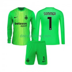 Inter Milán Yann Sommer 1 Brankářské Alternativní Dres 2025-2026 Dlouhý rukáv Děti Fotbalové Dresy