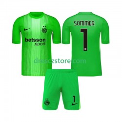 Inter Milán Yann Sommer 1 Brankářské Alternativní Dres 2025-2026 Krátký rukáv Děti Fotbalové Dresy