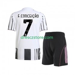 Juventus Francisco Conceicao 7 Domácí Dres 2025-2026 Krátký rukáv Děti Fotbalové Dresy