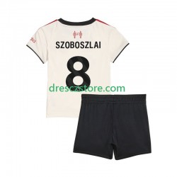 Liverpool Dominik Szoboszlai 8 Venkovní Dres 2025-2026 Krátký rukáv Děti Fotbalové Dresy