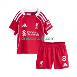 Liverpool Dominik Szoboszlai 8 Domácí Dres 2025-2026 Krátký rukáv Děti Fotbalové Dresy