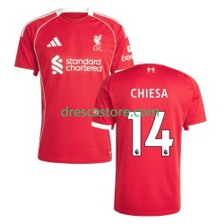 Liverpool Federico Chiesa 14 Domácí Dres 2025-2026 Krátký rukáv Muže Fotbalové Dresy
