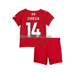 Liverpool Federico Chiesa 14 Domácí Dres 2025-2026 Krátký rukáv Děti Fotbalové Dresy