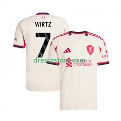 Liverpool Florian Wirtz 7 Venkovní Dres 2025-2026 Krátký rukáv Muže Fotbalové Dresy