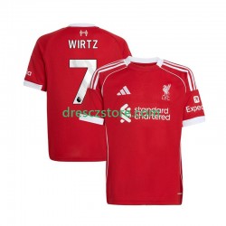 Liverpool Florian Wirtz 7 Domácí Dres 2025-2026 Krátký rukáv Muže Fotbalové Dresy