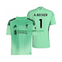 Liverpool Alisson Becker 1 Brankářské Domácí Dres 2025-2026 Krátký rukáv Muže Fotbalové Dresy