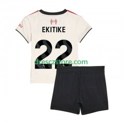 Liverpool Hugo Ekitike 22 Venkovní Dres 2025-2026 Krátký rukáv Děti Fotbalové Dresy