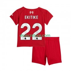 Liverpool Hugo Ekitike 22 Domácí Dres 2025-2026 Krátký rukáv Děti Fotbalové Dresy