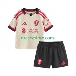 Liverpool Venkovní Dres 2025-2026 Krátký rukáv Děti Fotbalové Dresy