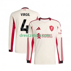 Liverpool Virgil van Dijk 4 Venkovní Dres 2025-2026 Dlouhý rukáv Muže Fotbalové Dresy