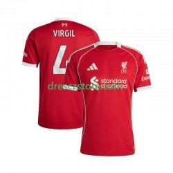 Liverpool Virgil van Dijk 4 Domácí Dres 2025-2026 Krátký rukáv Muže Fotbalové Dresy