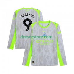 Manchester City Erling Haaland 9 Alternativní Dres 2025-2026 Dlouhý rukáv Muže Fotbalové Dresy