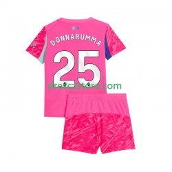 Manchester City Gianluigi Donnarumma 25 Brankářské Venkovní Dres 2025-2026 Krátký rukáv Děti Fotbalové Dresy