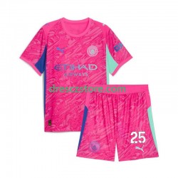 Manchester City Gianluigi Donnarumma 25 Brankářské Venkovní Dres 2025-2026 Krátký rukáv Děti Fotbalové Dresy
