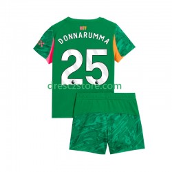 Manchester City Gianluigi Donnarumma 25 Brankářské Domácí Dres 2025-2026 Krátký rukáv Děti Fotbalové Dresy