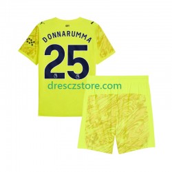 Manchester City Gianluigi Donnarumma 25 Brankářské Alternativní Dres 2025-2026 Krátký rukáv Děti Fotbalové Dresy