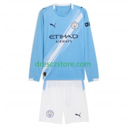 Manchester City Domácí Dres 2025-2026 Dlouhý rukáv Děti Fotbalové Dresy