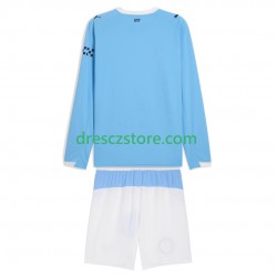Manchester City Domácí Dres 2025-2026 Dlouhý rukáv Děti Fotbalové Dresy