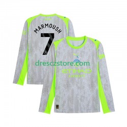 Manchester City Omar Marmoush 7 Alternativní Dres 2025-2026 Dlouhý rukáv Muže Fotbalové Dresy