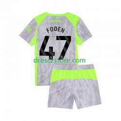 Manchester City Phil Foden 47 Alternativní Dres 2025-2026 Krátký rukáv Děti Fotbalové Dresy