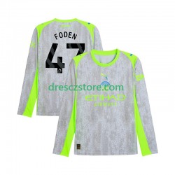 Manchester City Phil Foden 47 Alternativní Dres 2025-2026 Dlouhý rukáv Muže Fotbalové Dresy