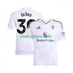 Manchester United Benjamin Sesko 30 Venkovní Dres 2025-2026 Krátký rukáv Muže Fotbalové Dresy