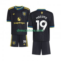 Manchester United Bryan Mbeumo 19 Alternativní Dres 2025-2026 Krátký rukáv Děti Fotbalové Dresy