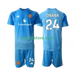 Manchester United Andre Onana 24 Brankářské Domácí Dres 2025-2026 Krátký rukáv Děti Fotbalové Dresy