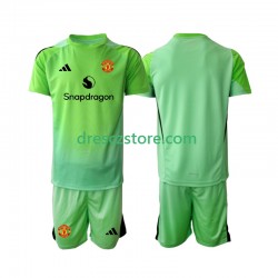 Manchester United Brankářské Čtvrtý Dres 2025-2026 Krátký rukáv Děti Fotbalové Dresy