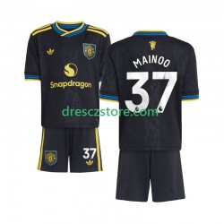 Manchester United Kobbie Mainoo 37 Alternativní Dres 2025-2026 Krátký rukáv Děti Fotbalové Dresy